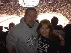 John and Chris at game 6 of the finals. About to watch the Kings lift the Stanley Cup