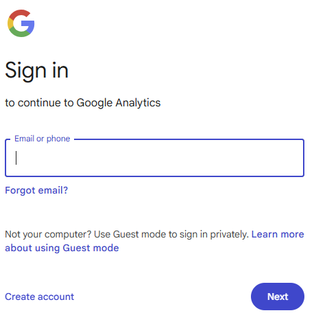 ga sign-in
