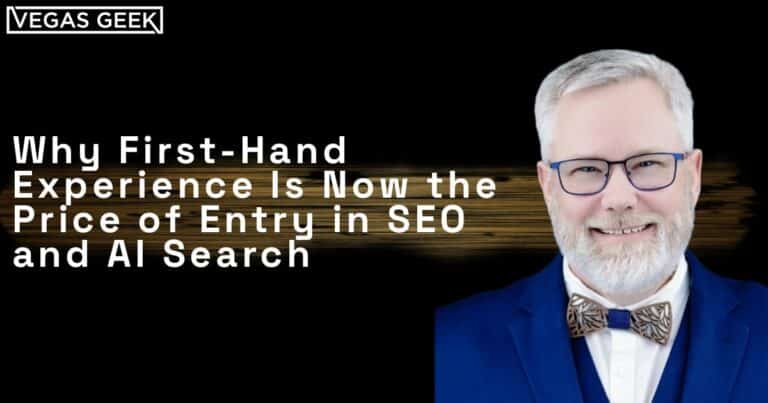 Blog header about First Hand Exerience